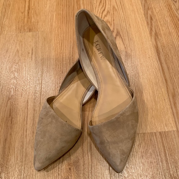 J.Crew Zoe Suede D’Orsay Flats in tan (size 7.5) - Picture 2 of 8